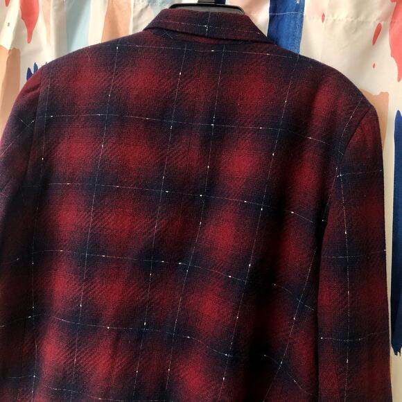 Maggie McNaughton Vintage Red, Blue, and Silver Suit Jacket Blazer - Picture 9 of 14